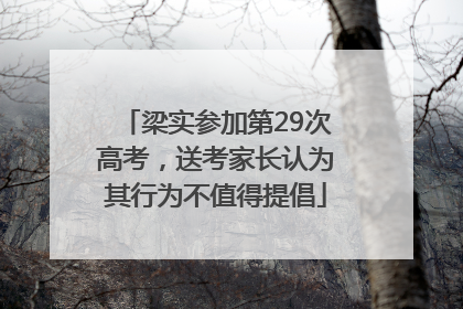 梁实参加第29次高考，送考家长认为其行为不值得提倡