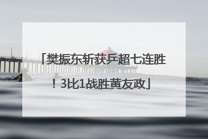 樊振东斩获乒超七连胜！3比1战胜黄友政