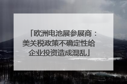 欧洲电池展参展商：美关税政策不确定性给企业投资造成混乱