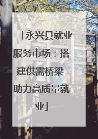 永兴县就业服务市场：搭建供需桥梁 助力高质量就业