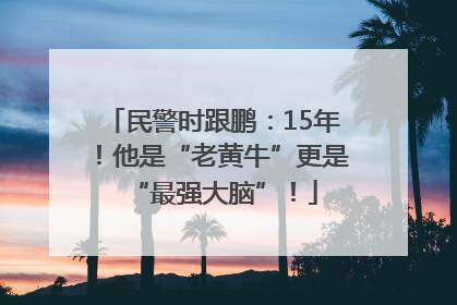 民警时跟鹏：15年！他是“老黄牛”更是“最强大脑”！