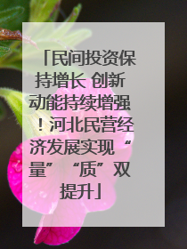 民间投资保持增长 创新动能持续增强！河北民营经济发展实现“量”“质”双提升