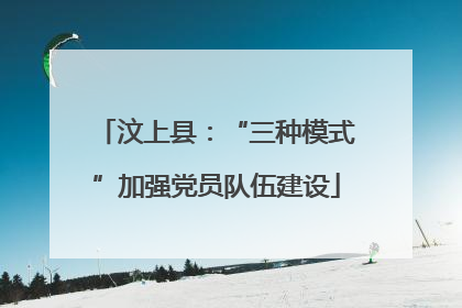 汶上县：“三种模式”加强党员队伍建设