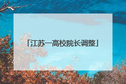 江苏一高校院长调整