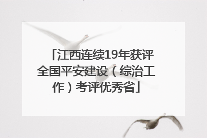 江西连续19年获评全国平安建设（综治工作）考评优秀省