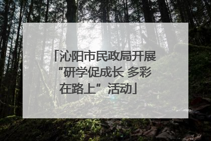 沁阳市民政局开展“研学促成长 多彩在路上”活动