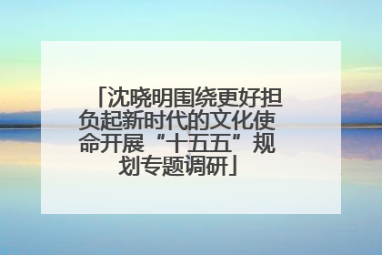沈晓明围绕更好担负起新时代的文化使命开展“十五五”规划专题调研