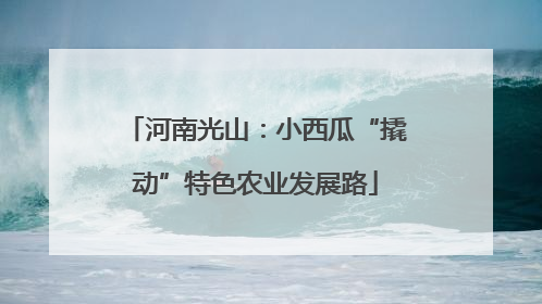 河南光山：小西瓜“撬动”特色农业发展路
