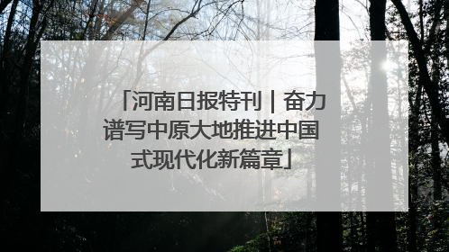 河南日报特刊｜奋力谱写中原大地推进中国式现代化新篇章