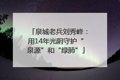 泉城老兵刘秀峰：用14年光阴守护“泉源”和“绿肺”