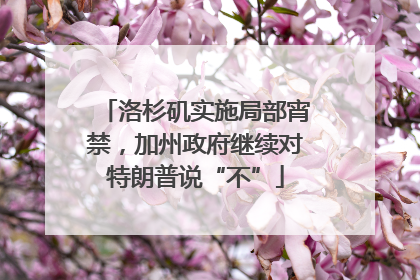 洛杉矶实施局部宵禁，加州政府继续对特朗普说“不”