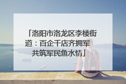 洛阳市洛龙区李楼街道：百企千店齐拥军 共筑军民鱼水情