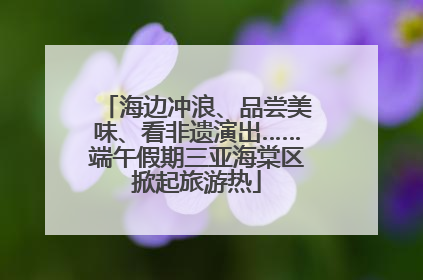 海边冲浪、品尝美味、看非遗演出……端午假期三亚海棠区掀起旅游热