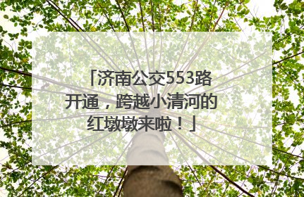 济南公交553路开通，跨越小清河的红墩墩来啦！