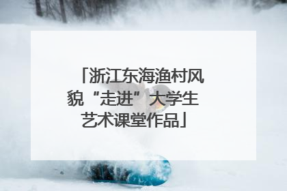 浙江东海渔村风貌“走进”大学生艺术课堂作品