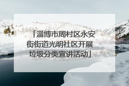淄博市周村区永安街街道光明社区开展垃圾分类宣讲活动