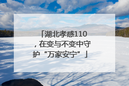 湖北孝感110，在变与不变中守护“万家安宁”