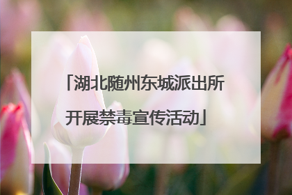 湖北随州东城派出所开展禁毒宣传活动