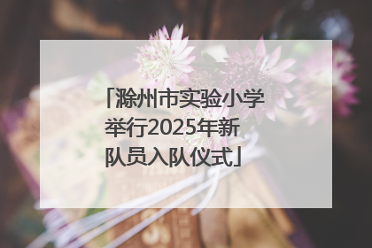 滁州市实验小学举行2025年新队员入队仪式