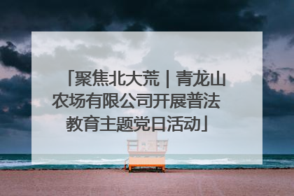 聚焦北大荒｜青龙山农场有限公司开展普法教育主题党日活动