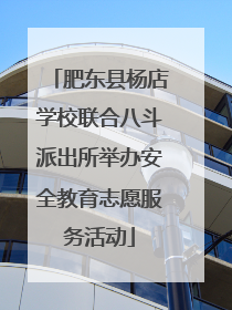 肥东县杨店学校联合八斗派出所举办安全教育志愿服务活动