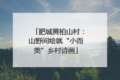 肥城黄柏山村：山野间绘就“小而美”乡村诗画