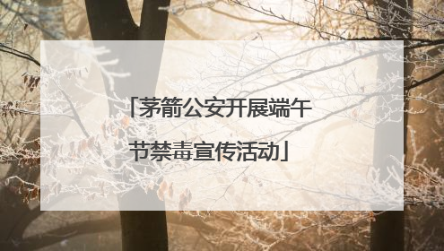 茅箭公安开展端午节禁毒宣传活动