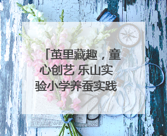 茧里藏趣，童心创艺 乐山实验小学养蚕实践绘就成长画卷