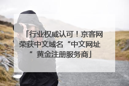 行业权威认可！京客网荣获中文域名“中文网址”黄金注册服务商