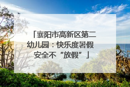 襄阳市高新区第二幼儿园：快乐度暑假 安全不“放假”