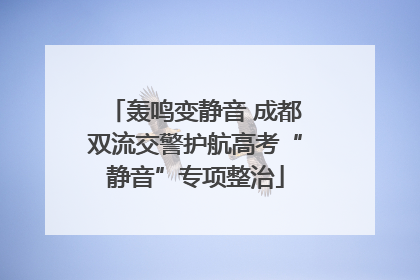 轰鸣变静音 成都双流交警护航高考“静音”专项整治