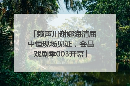 赖声川谢娜海清屈中恒现场见证，会昌戏剧季003开幕