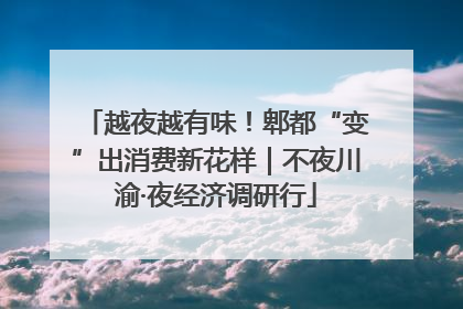 越夜越有味！郫都“变”出消费新花样｜不夜川渝·夜经济调研行