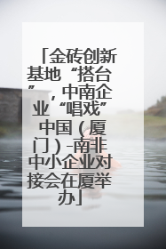 金砖创新基地“搭台”，中南企业“唱戏” 中国（厦门）-南非中小企业对接会在厦举办