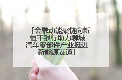 金融动能聚链向新 恒丰银行助力聊城汽车零部件产业挺进新能源赛道
