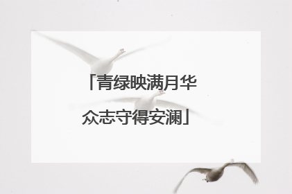 青绿映满月华 众志守得安澜