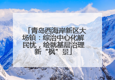 青岛西海岸新区大场镇：综治中心化解民忧，绘就基层治理新“枫”景