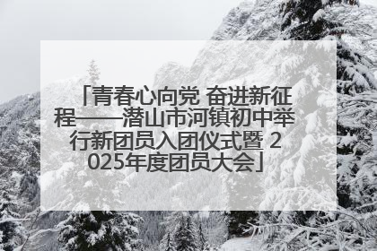 青春心向党 奋进新征程——潜山市河镇初中举行新团员入团仪式暨 2025年度团员大会