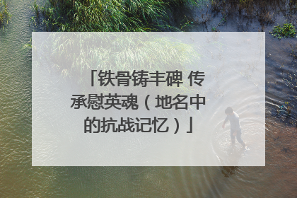 铁骨铸丰碑 传承慰英魂（地名中的抗战记忆）