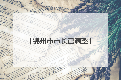 锦州市市长已调整