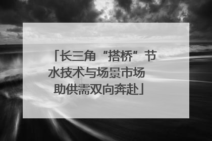 长三角“搭桥”节水技术与场景市场 助供需双向奔赴