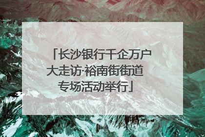 长沙银行千企万户大走访·裕南街街道专场活动举行
