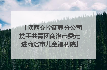陕西交控商界分公司携手共青团商洛市委走进商洛市儿童福利院