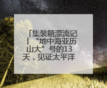 集装箱漂流记丨“地中海亚历山大”号的13天，见证太平洋上的“抢运潮”与“过剩潮”
