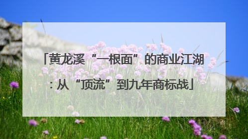 黄龙溪“一根面”的商业江湖：从“顶流”到九年商标战