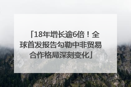 18年增长逾6倍！全球首发报告勾勒中非贸易合作格局深刻变化
