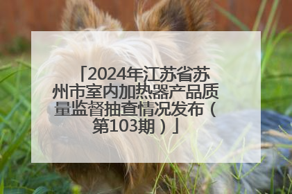 2024年江苏省苏州市室内加热器产品质量监督抽查情况发布（第103期）