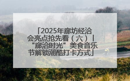2025年廊坊经洽会亮点抢先看（六）丨“廊洽时光”美食音乐节解锁潮酷打卡方式