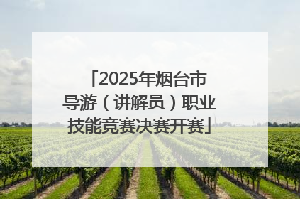 2025年烟台市导游（讲解员）职业技能竞赛决赛开赛
