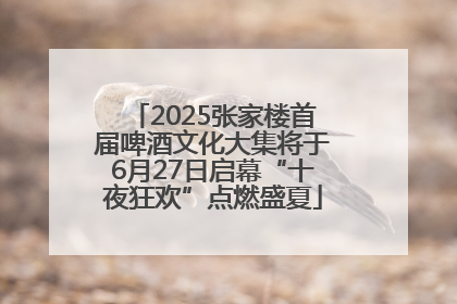 2025张家楼首届啤酒文化大集将于6月27日启幕“十夜狂欢”点燃盛夏